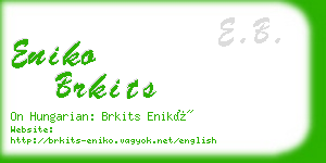 eniko brkits business card